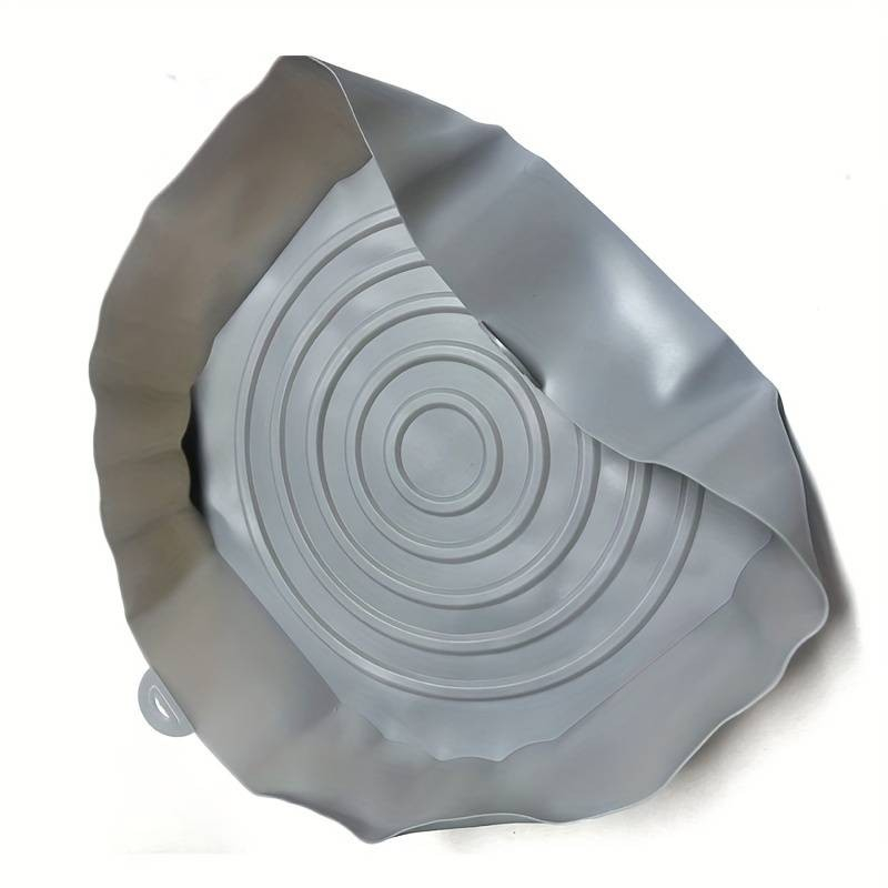(Ø20cm) Silikon Fleisch / Gemüse Schale Heissluft Fritteuse Korb für Air Fryer - Grau