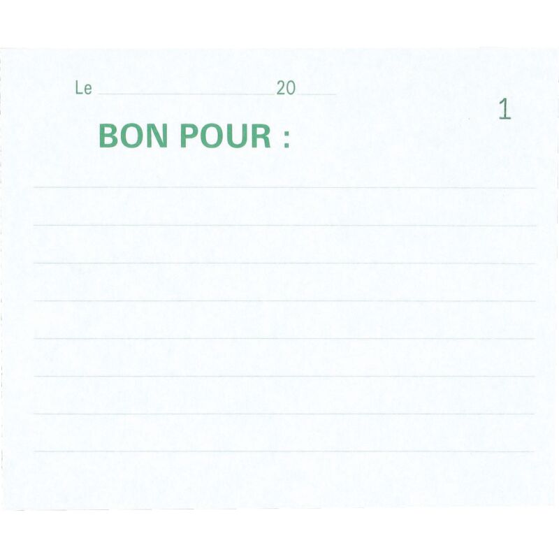 Manifold Exacompta 'Bon pour' 10,5 x 13,5 cm - 50 pages