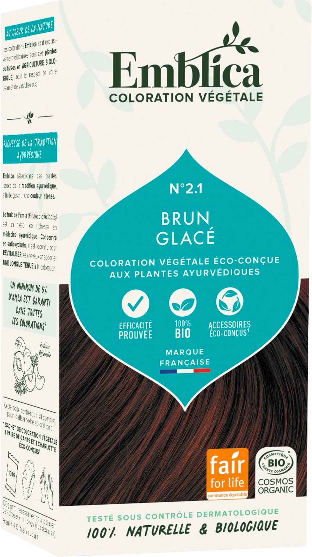 Emblica  Pflanzenhaarfarbe Kühles Dunkelbraun 2.1, 100 g