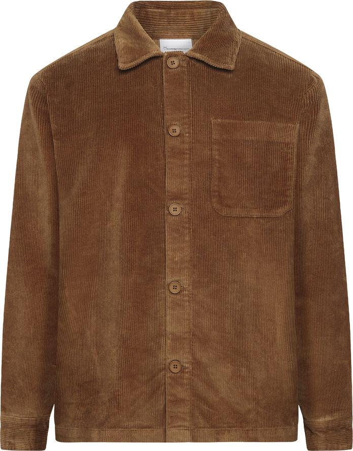 Knowledge Cotton Apparel Stretched 8-wales corduroy overshirt - GOTS/Vegan Dachshund