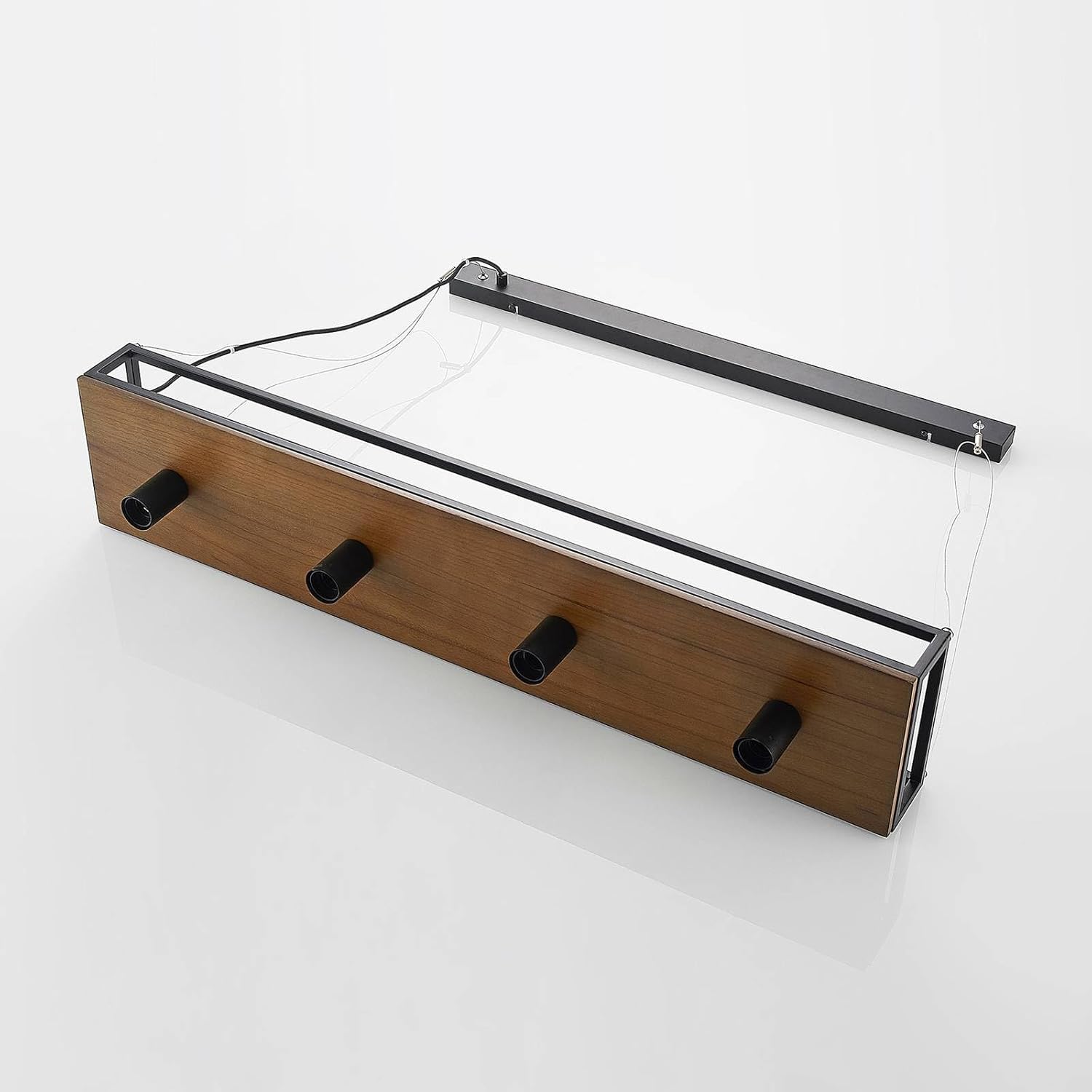 Lindby Pendelleuchte Kirista (Retro, Vintage Antik) in Schwarz aus Metall (4 flammig E27) - Deckenlampe Esstischlampe Hängelampe Hängeleuchte Wohnzimmerleuchte