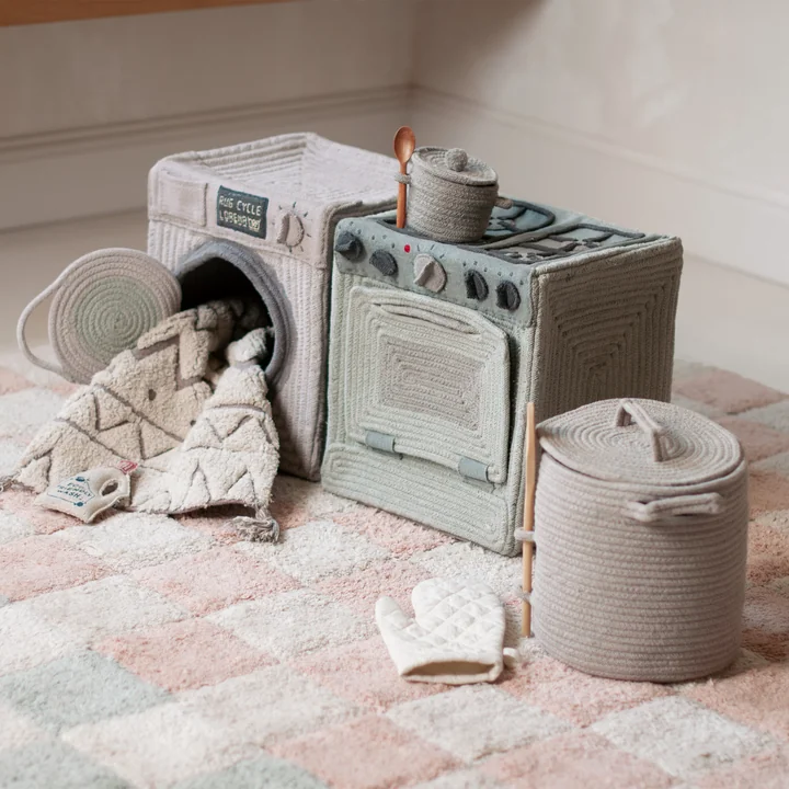 Lorena Canals - Spiel- und Aufbewahrungskorb, mini Rita the Rabbit, creme