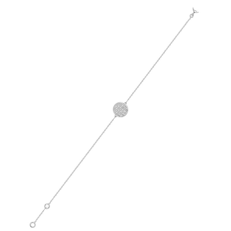 Bracelet Femme - Or 18 Carats - Diamant 0,05 Carats - Longueur : 18 cm