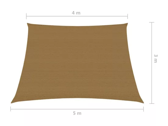 Voile d'ombrage 160 g/m² Taupe 4/5x3 m PEHD