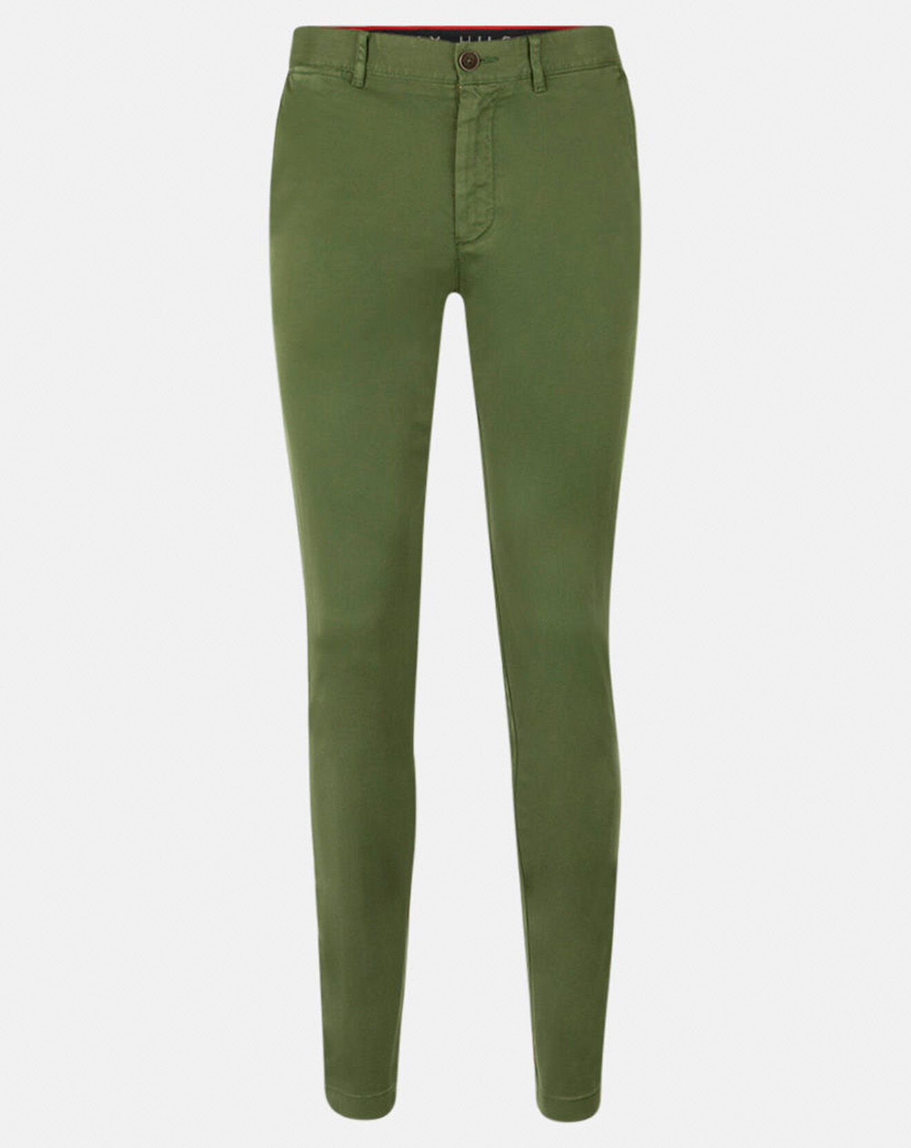 Tommy Hilfiger Pantalon chino ajusté Bleecker Flex Satin vert sapin