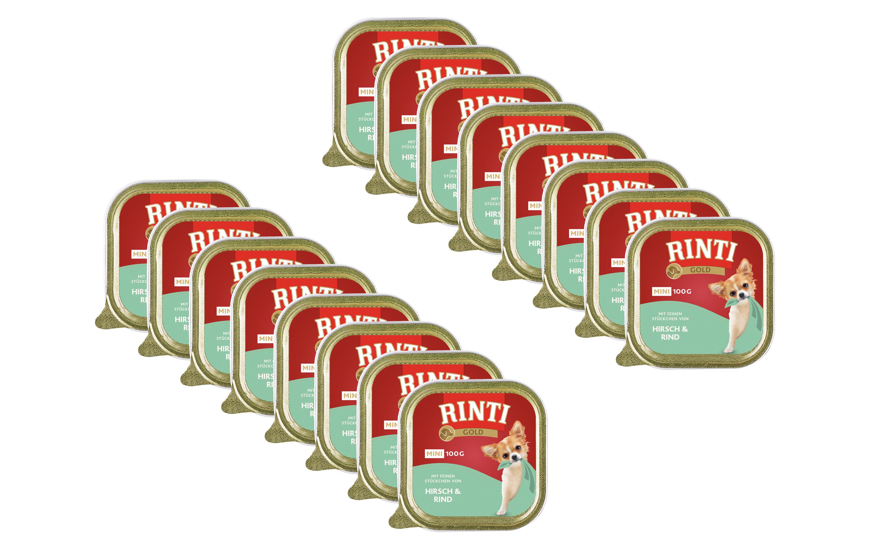 Nassfutter Gold Mini Hirsch & Rind, 16 x 100 gAlleinfutter für ausgewachsene Hunde
