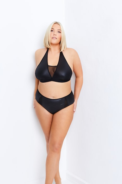 Bustier, Mesh-Einsatz, Wetlook