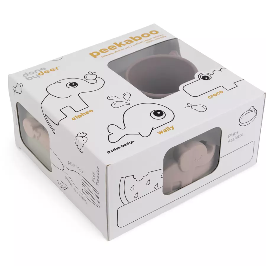 Done by Deer™ Geschirr-Set Peekaboo Deer friends in rosa