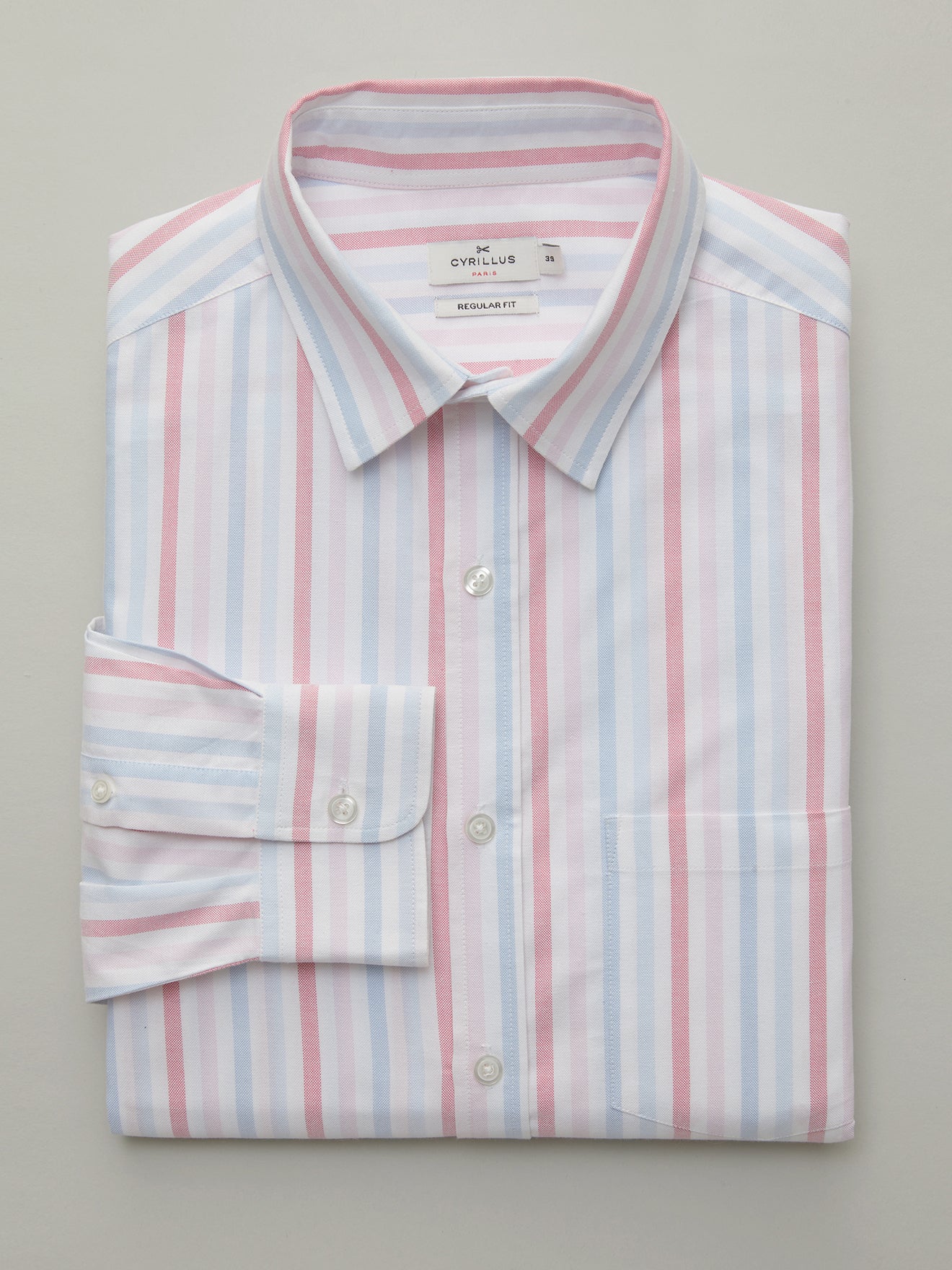 Chemise Regular Fit Oxford rayé homme - coton bio