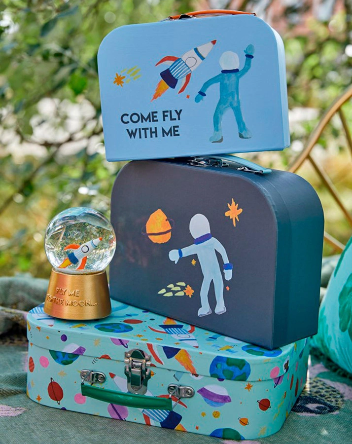 Spielkoffer SPACE 3er-Set in blau