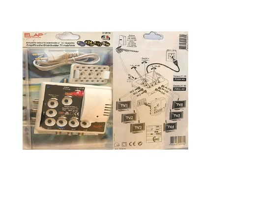 METRONIC - Amplificateur antenne Amplificateur/ distributeur tv reglable ref 372016 elap hdme