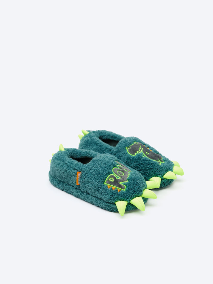 Pantufas com Garras de Dinossauro - Verde