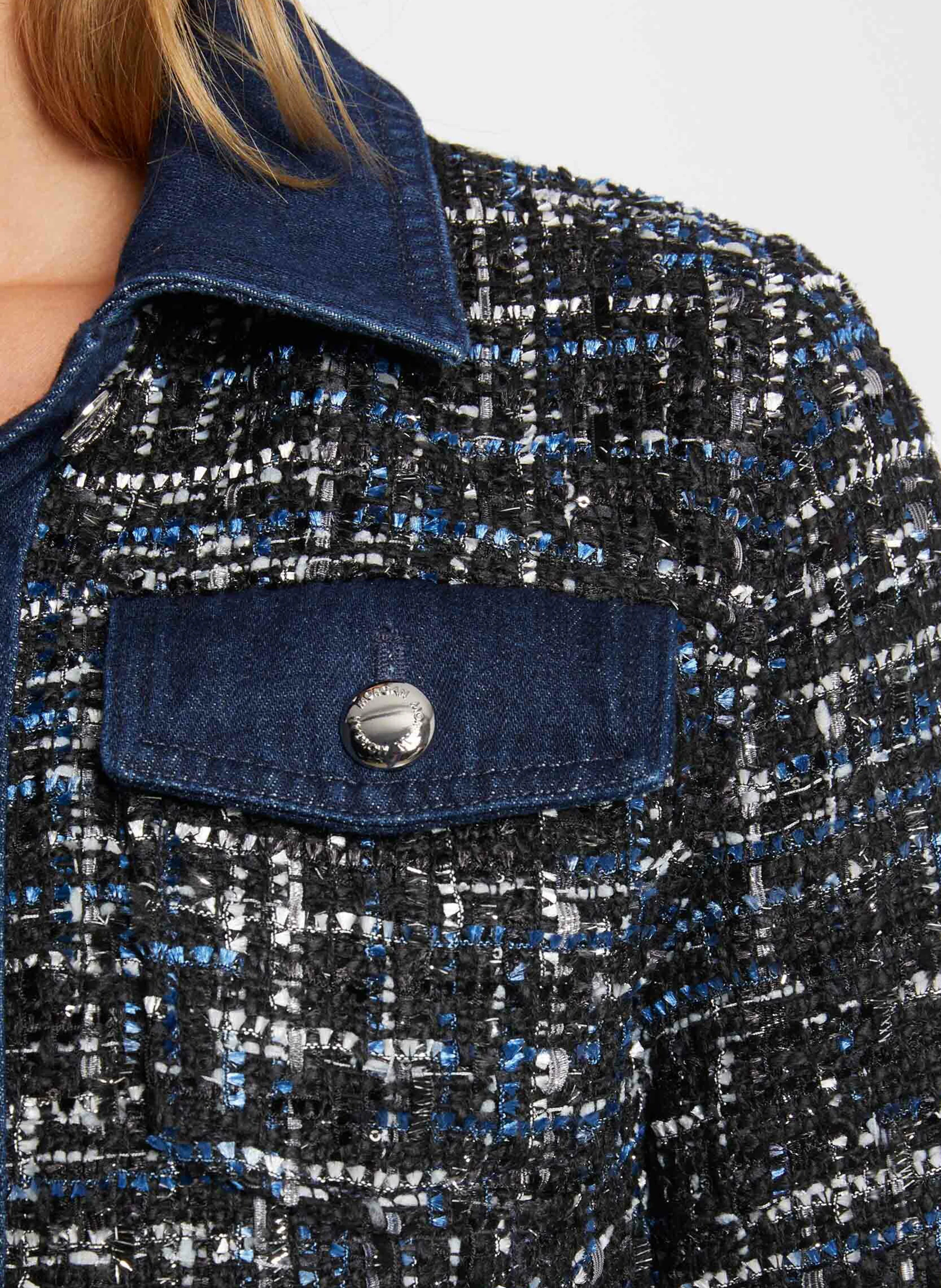 VCLAR - Veste courte col chemise en tweed | Multicolore