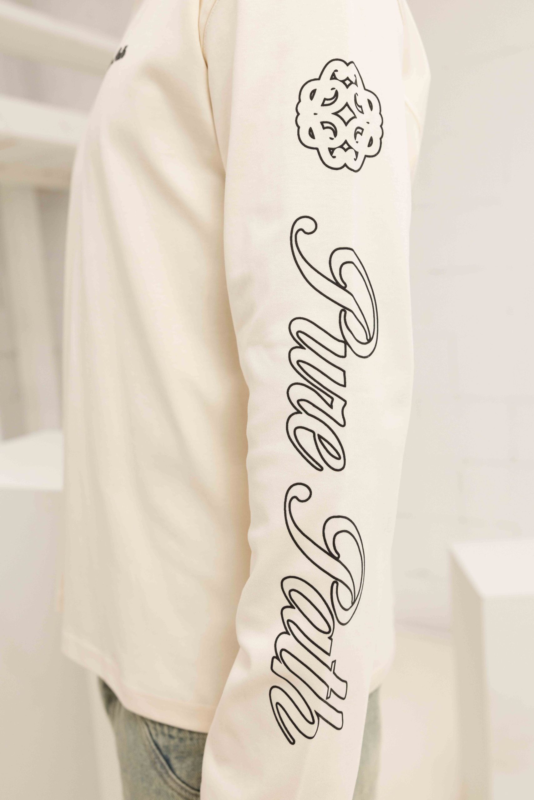 Pure Path Essence Of Life Longsleeve T-Shirt Heren Gebroken Wit