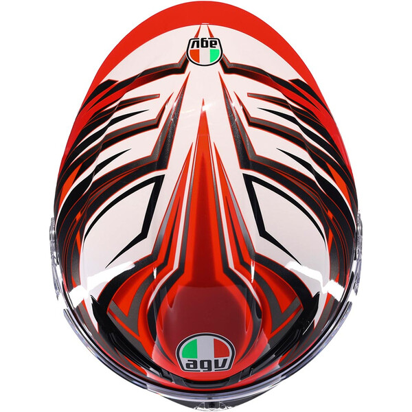 AGV - Casque K6 S Reeval Blanc / Rouge / Gris