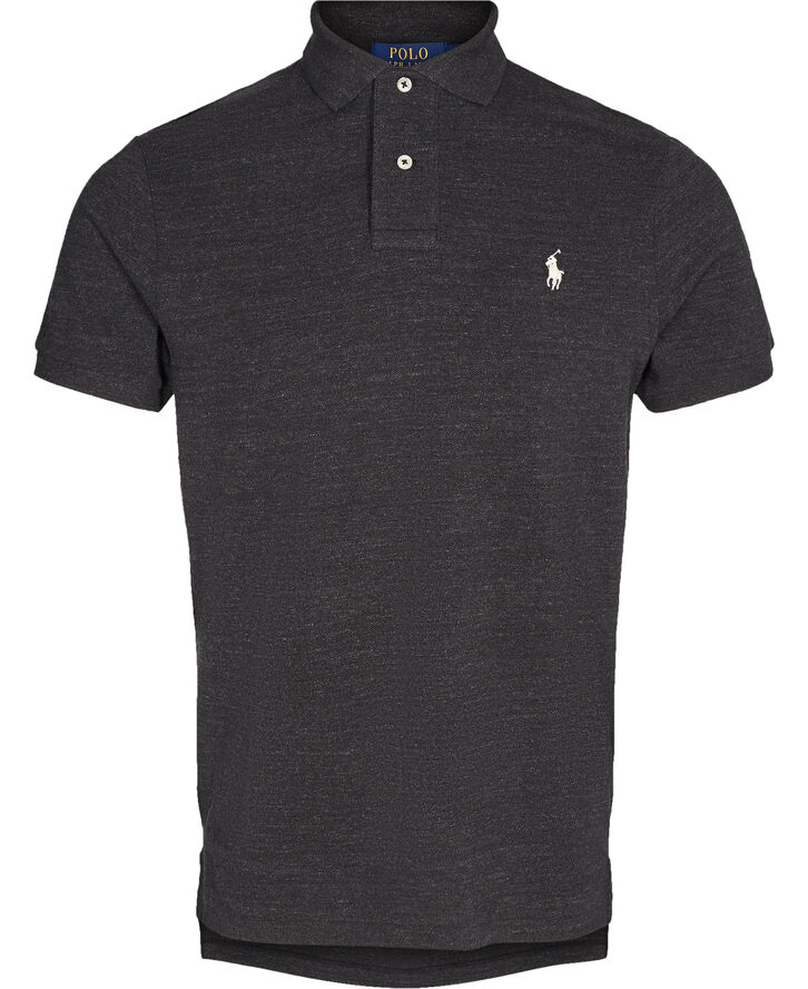 Polo Ralph Lauren Custom Slim Fit Mesh Polo Sort/hvid