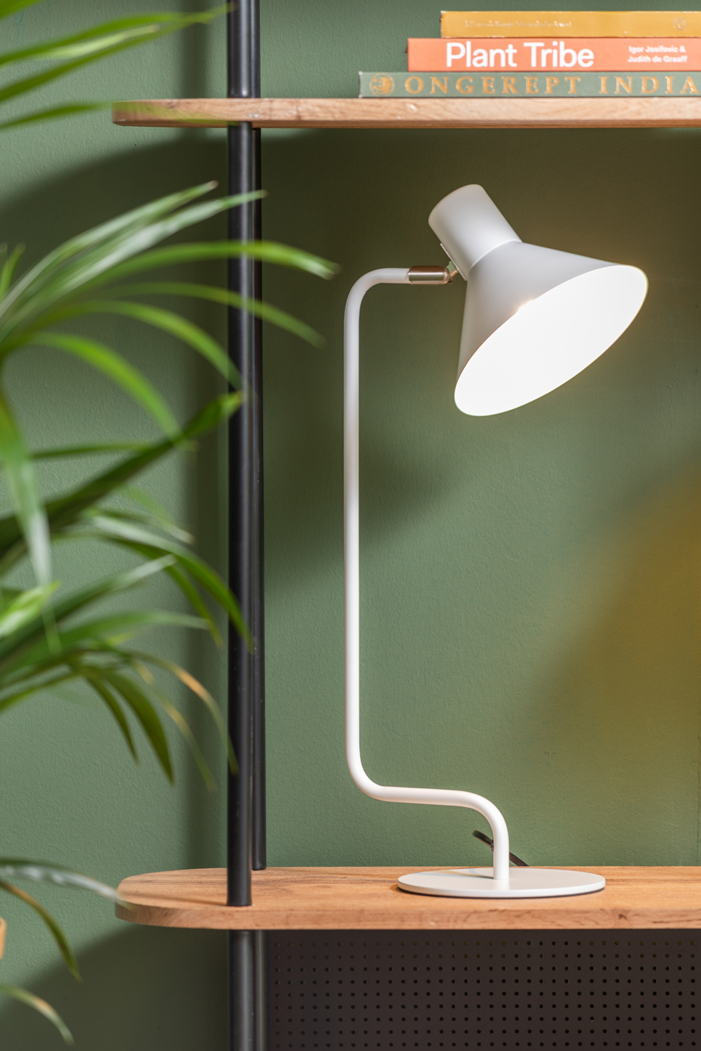 Table lamp Office Curved metal white