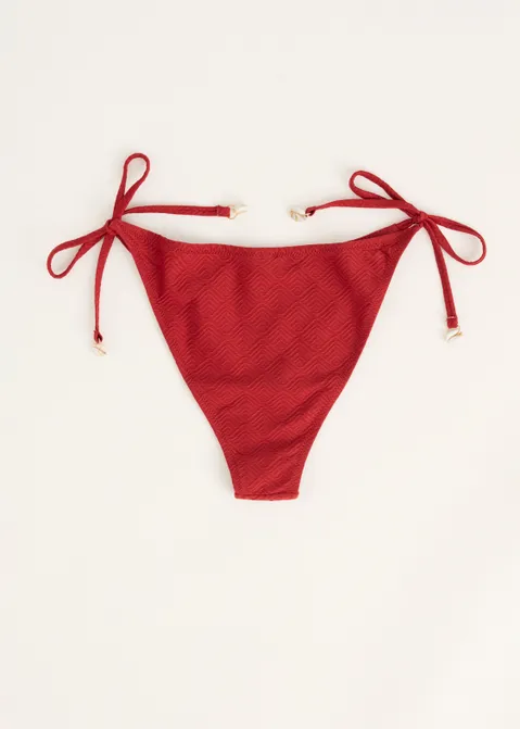 Bikini broek met schelpen rood (ROO.RS)