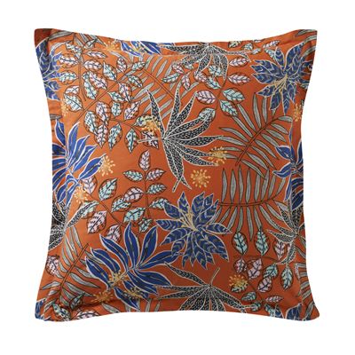 Linge de lit polycoton style wax fleurs stylisées - BECQUET CRÉATION