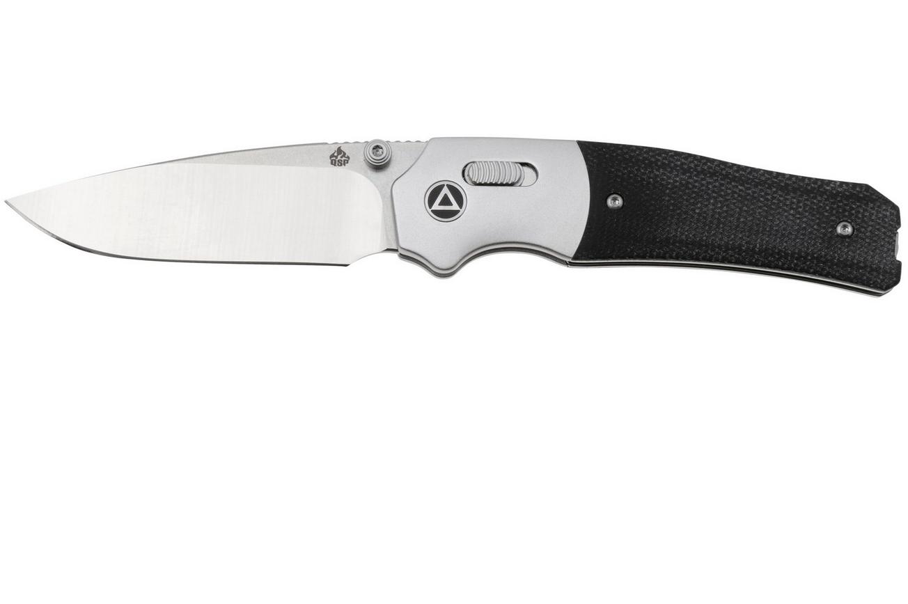 QSP Knife Vault QS157-A1 Stonewashed Black Micarta, zakmes, Jacob Lundquist Design