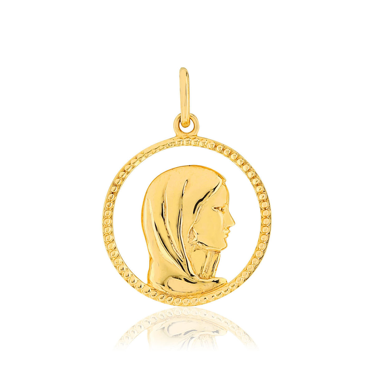 Médaille or jaune 375 vierge