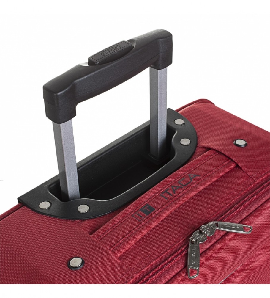 Mala de cabine ITACA com 2 rodas T71950 Vermelha - 55x39x18cm -