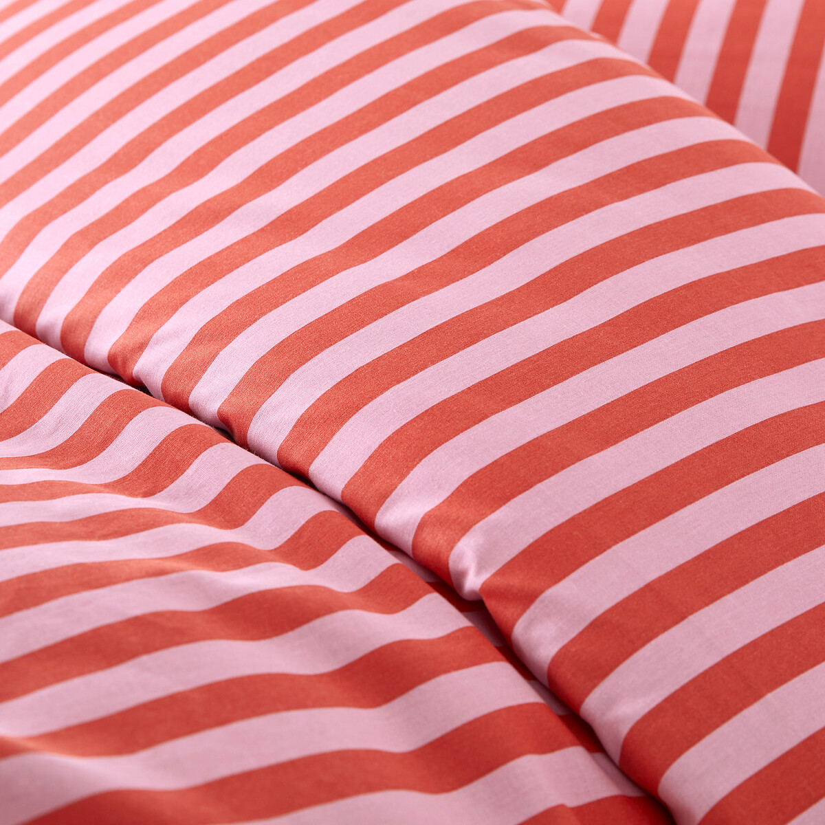 LA REDOUTE INTERIEURS<br>Conjunto de cama 50% algodão reciclado, rosa Sacha