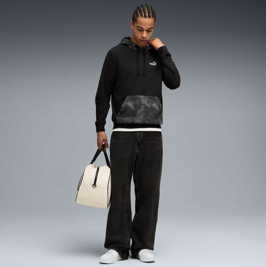 PUMA<br>Moletom com capuz e estampa camuflada