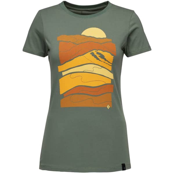 T-shirt escalade BLACK DIAMOND W LEVELED LANDSCAPE SS TEE LAUREL GREEN