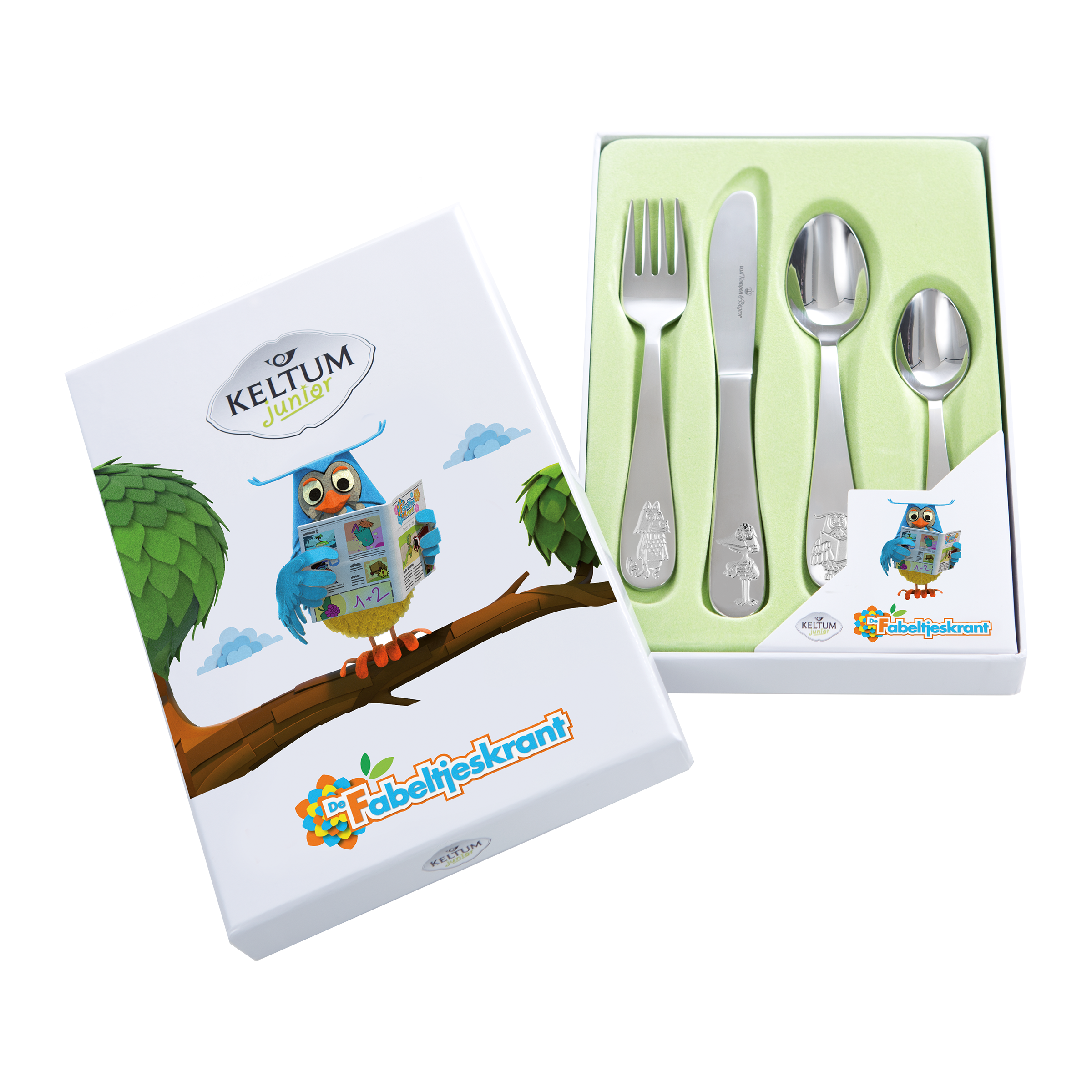 Kinderbestek Junior Fabeltjeskrant set 4-delig