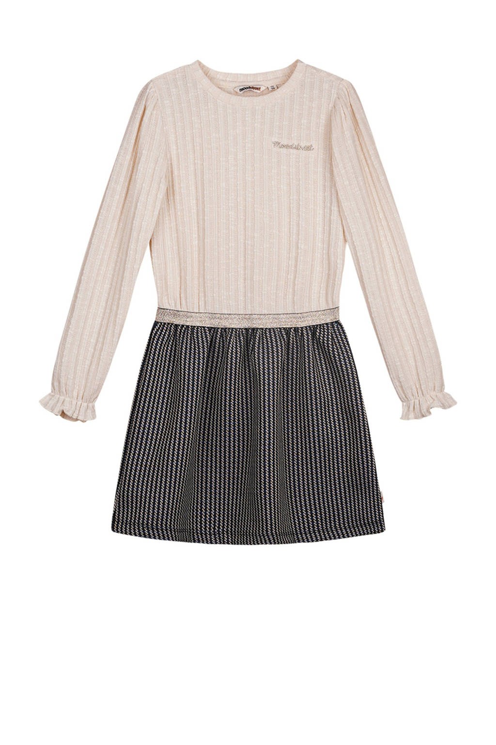 Moodstreet jurk Day ecru/zwart