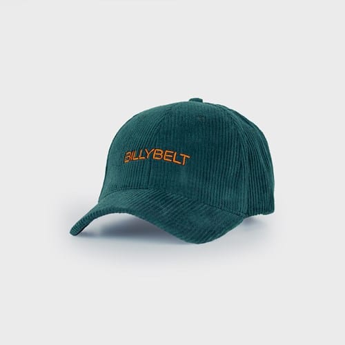 Casquette en velours vert foncé