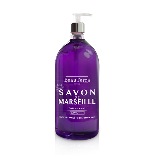 Beau Terra Marseille Flydende Sæbe, Lavendel, 1000 ml