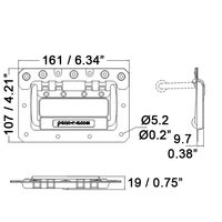 Penn Elcom H1050k inbouwhandgreep met dubbele veer zwart