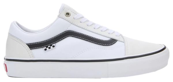 Chaussures Vans Skate Old Skool Cuir blanc/Blanc