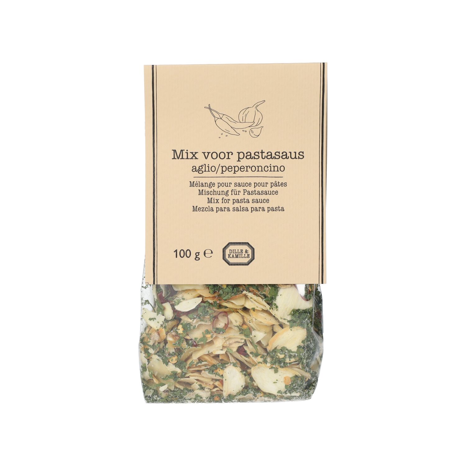 Mix voor pastasaus, aglio e peperoncino, 100 g