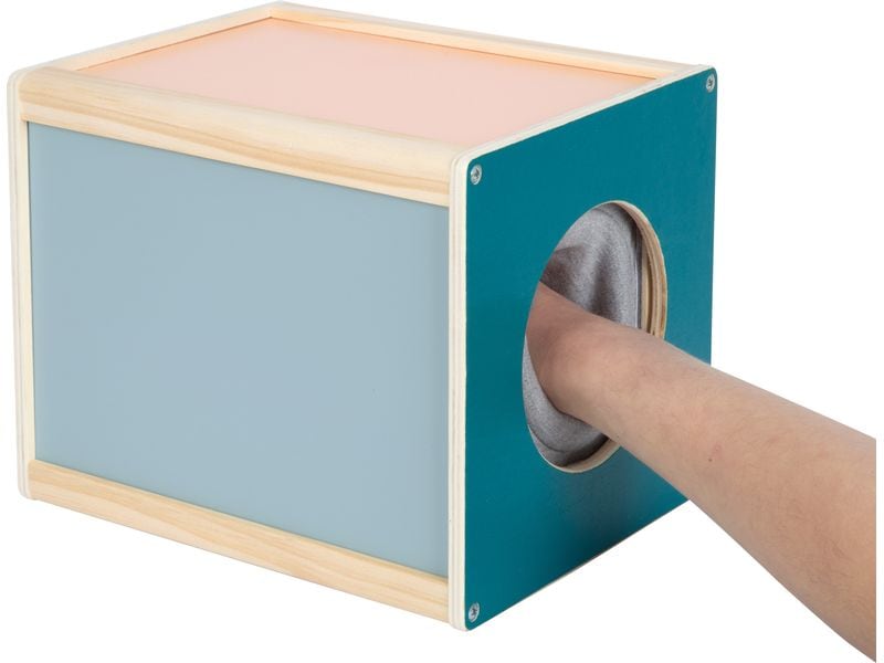 small foot Fühlbox Sensory Grosse Fühlkiste mit zwei Armöffnungen zum Hineingreifen und Berühren von Gegenständen