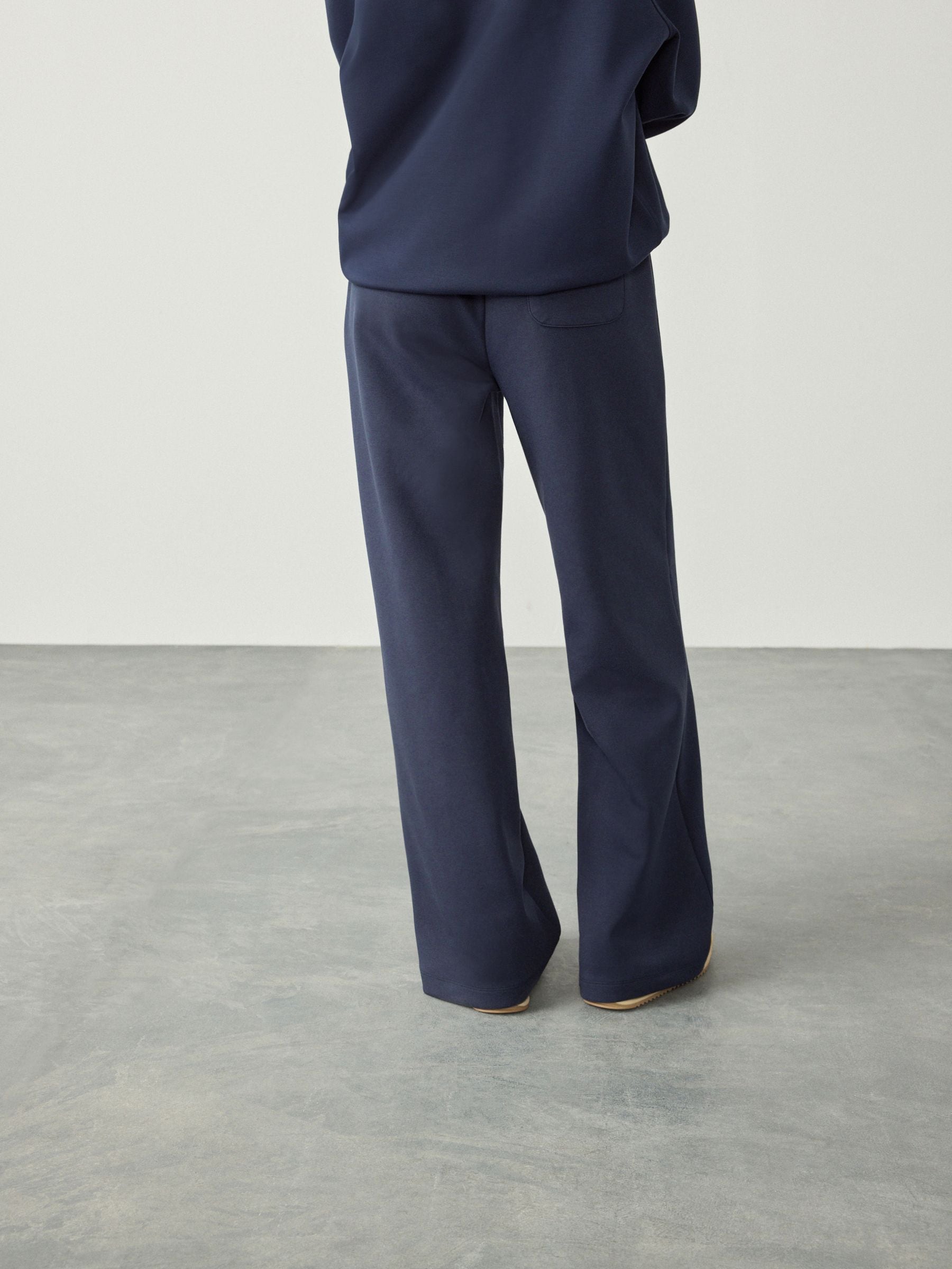 Marineblauw - Cotton Rich Ultimate Comfort Wide Leg Joggers