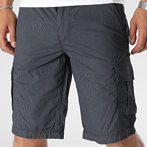 Short Cargo A Rayures Sytro 3 Bleu Marine