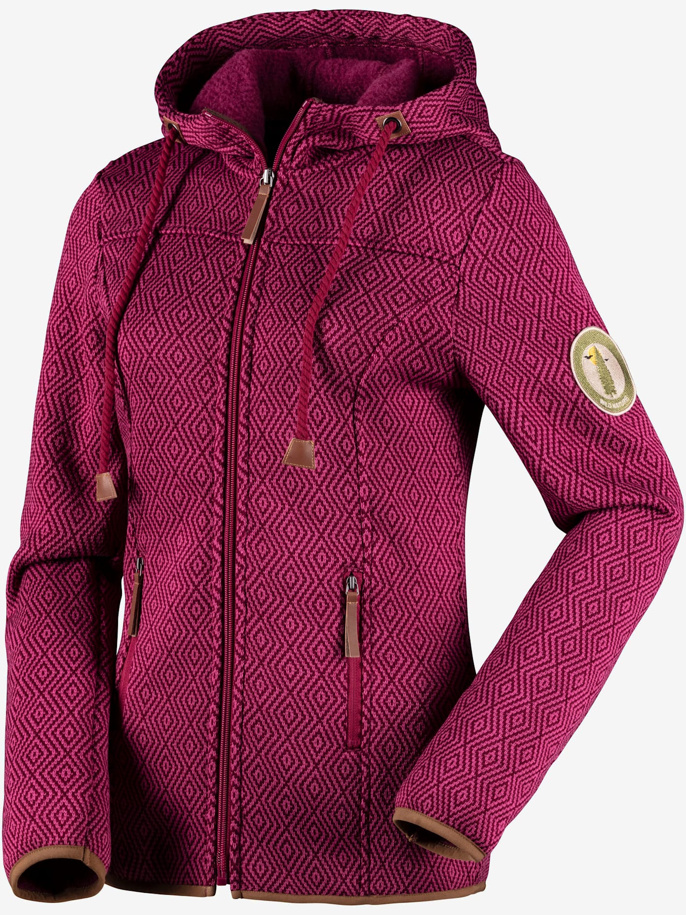 Veste en tricot polaire avec capuche