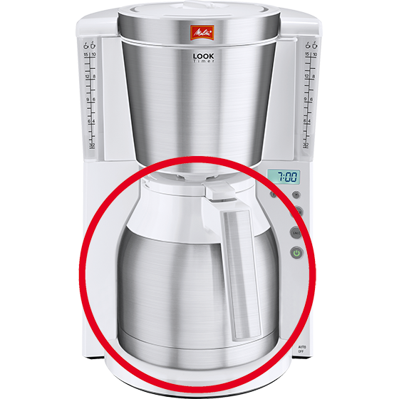 Thermkanne für Look IV Therm DeLuxe, Timer u. Steel Weiß
