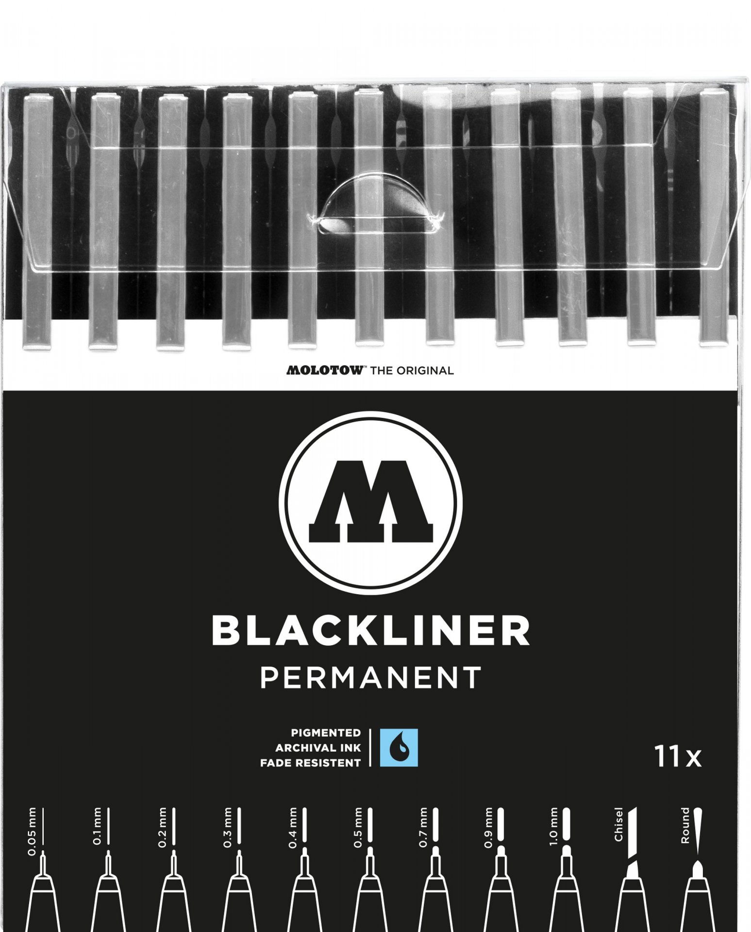 Molotow Blackliner Permanent, 11er-Set