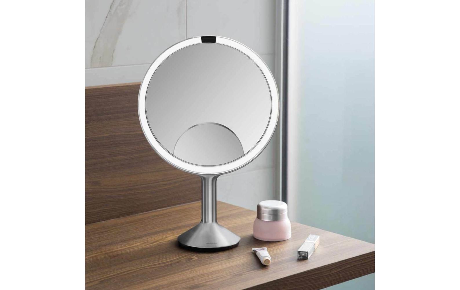 Kosmetikspiegel mit Sensor Trio max Silber<br>Sensorspiegel mit Touch-Helligkeitsregelung