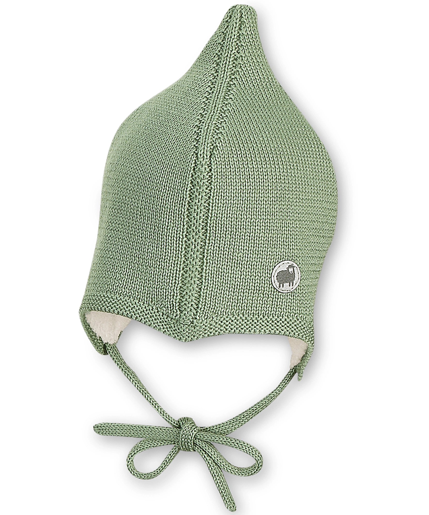 Wintermütze ZIPFEL aus Wolle in grün