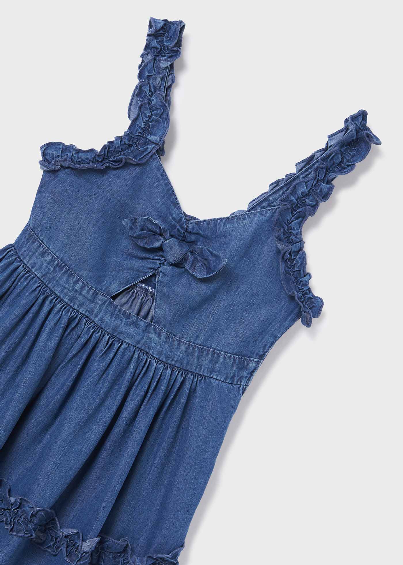 Vestido jeans fluido para meninas, confeccionado em TENCEL™ Lyocell.