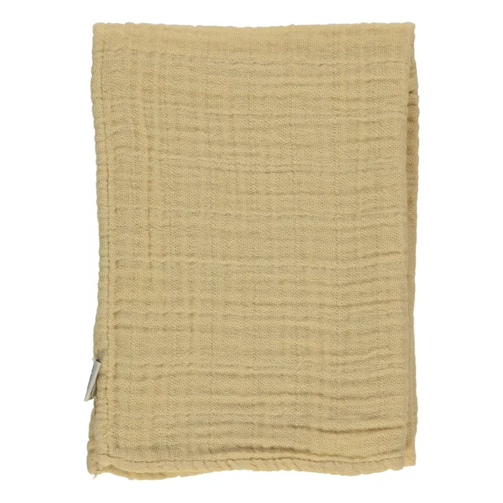 Poudre Organic Grand lange sésame en double gaze de coton | Beige