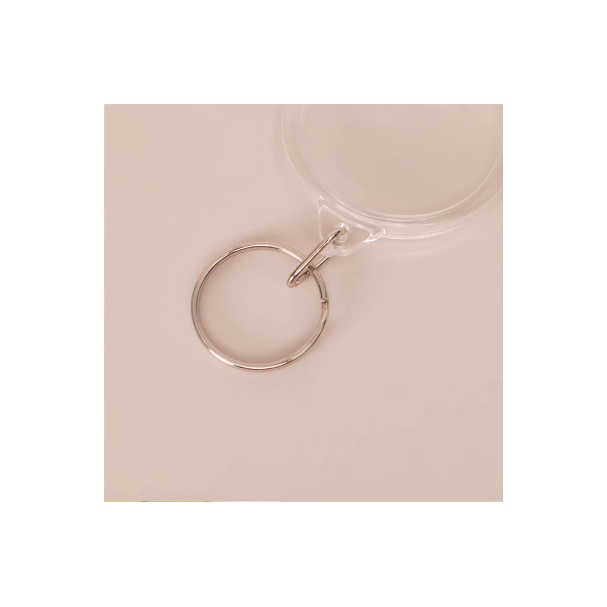 Gjennomsiktig 25-delt sett med nøkkelring med fotoramme med delt ringdrakt Gjennomsiktig 4 x 3,3 cm 1