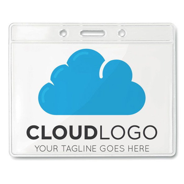 GiftRetail MO8599 - BADGY Porte-Badge Transparent 10x8 cm Pratique