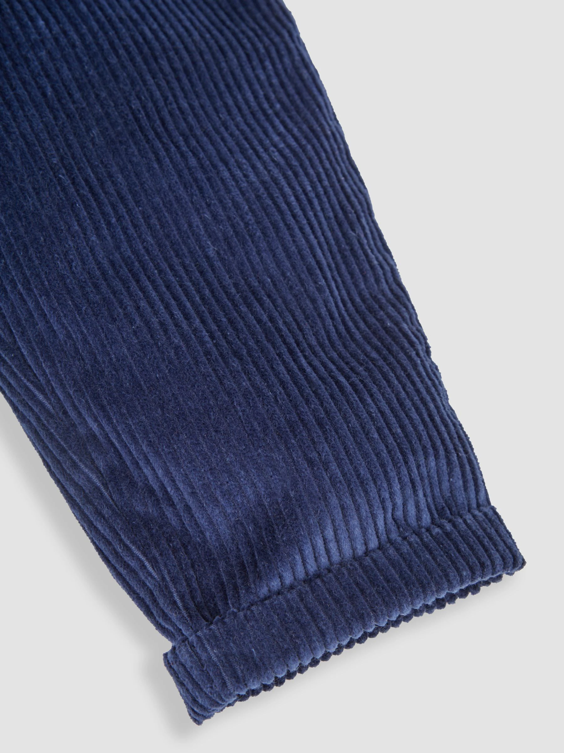 Donkerblauw - JoJo Maman Bébé - Grofgebreide corduroy broek met elastische taille