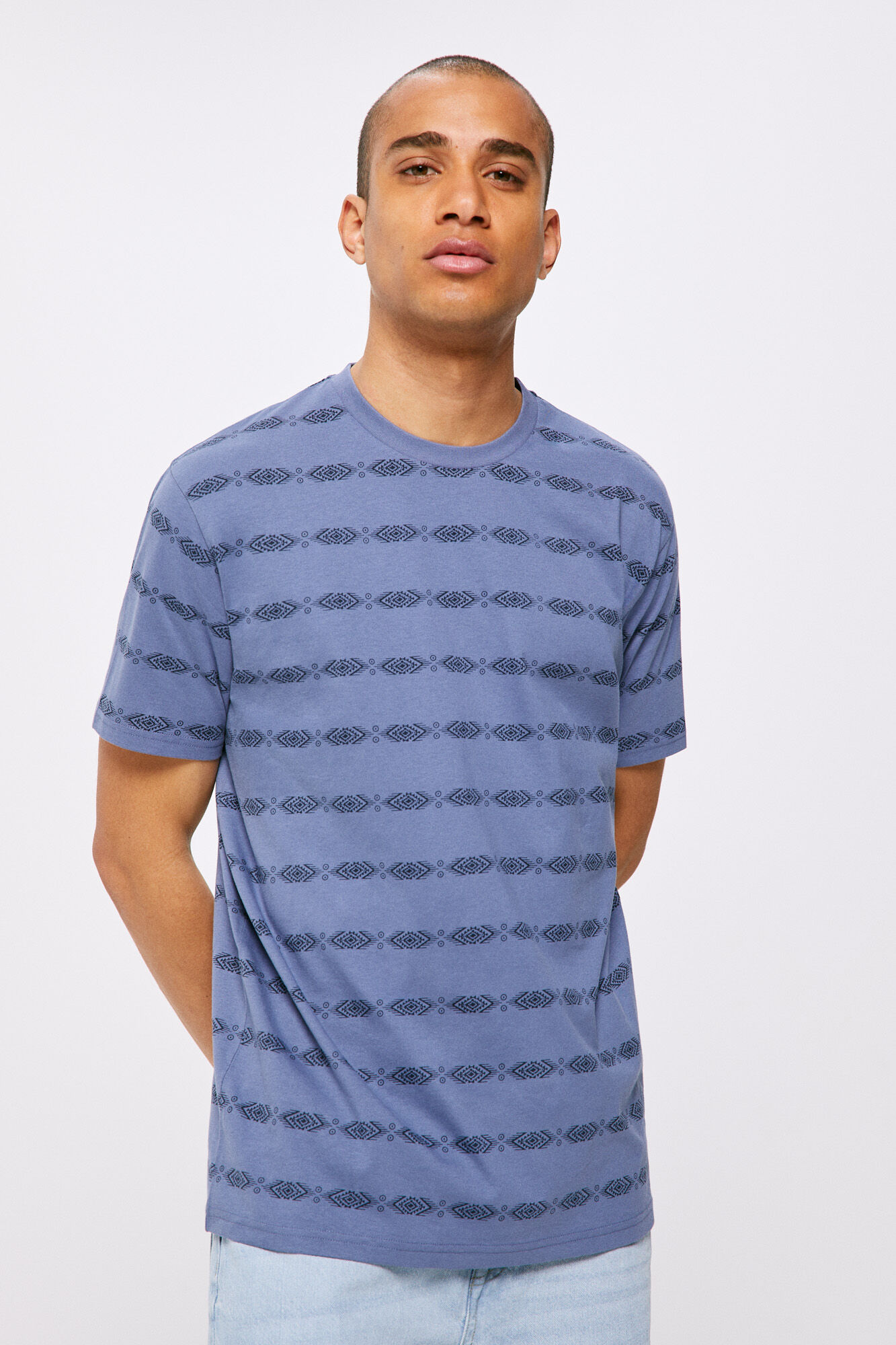 Camiseta Aop - azul médio
